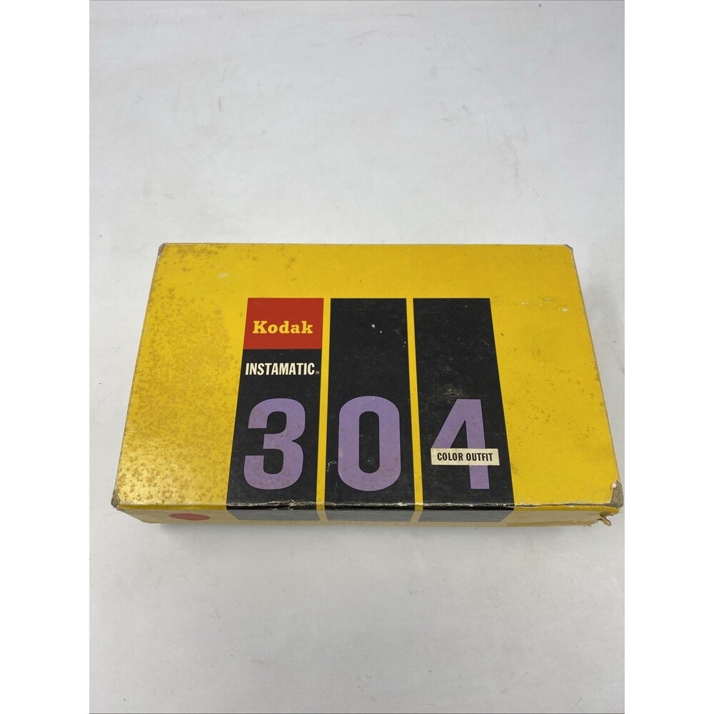 Vintage Kodak Instamatic 304 Outfit With Camera,Box, Original